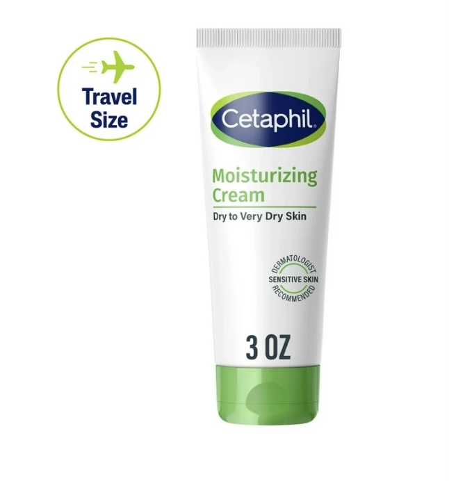 Cetaphil Travel Size Moisturizing Cream for Very Dry to Dry Skin, Unscented, 3 oz/85g