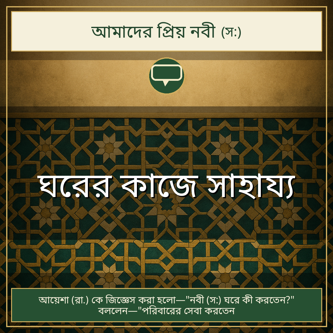 ঘরের কাজে সাহায্য